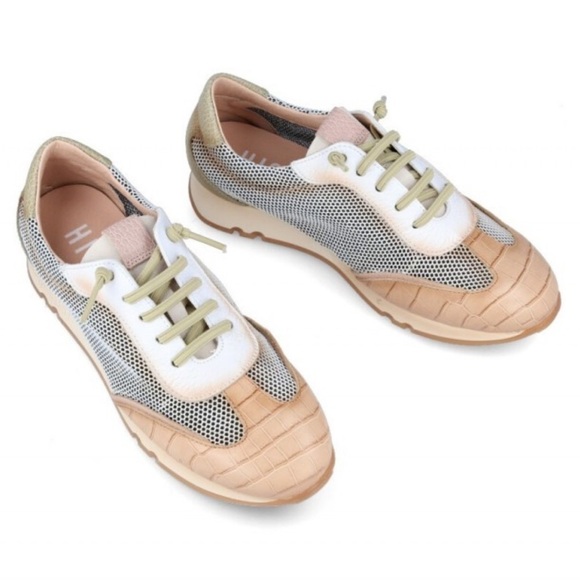 Hispanitas Kaira Leather And Mesh Trainers - Picture 2 of 14